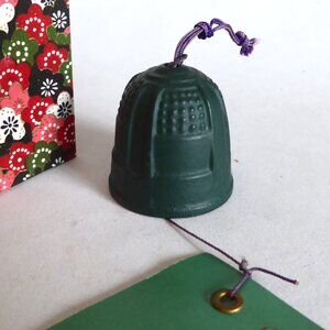 VINTAGE NEW TRADITIONAL JAPANESE NANBU CAST IRON FURIN TEMPLE BELL WIND CHIME